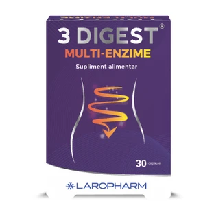 Spijsverteringsenzym 3 Digest Multi-Enzym, 30 tabletten, Laropharm