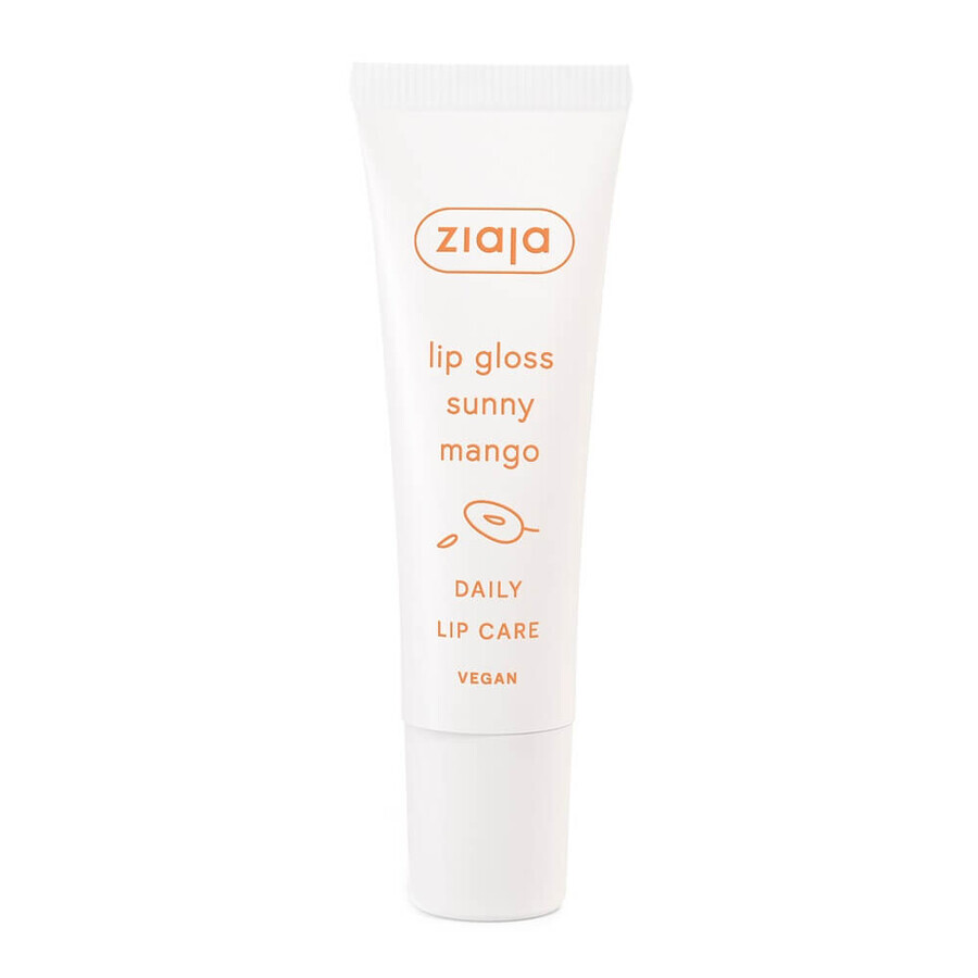 Boutique Brillant à lèvres avec soin des lèvres à la mangue, 12 ml, Ziaja Brillant à lèvres avec soin des lèvres à la mangue, 12 ml, Ziaja