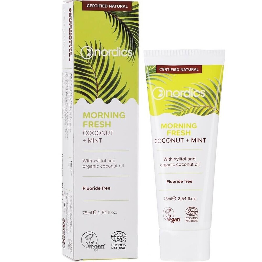 Toothpaste with coconut and mint Morning Fresh, 75 ml, Nordics
