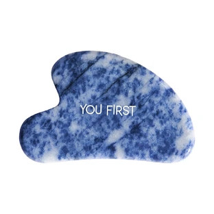 Gua Sha natuursteen voor gezichtsmassage van Blue Spot Jasper, 1 stuk, Jij eerst