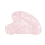 Gua Sha Naturstein für Gesichtsmassage in Rosa Quarz, 1 Stück, You First