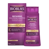 Anti-verblekingsshampoo voor dunner wordend haar Collageen + Keratine, 360 ml, Bioblas