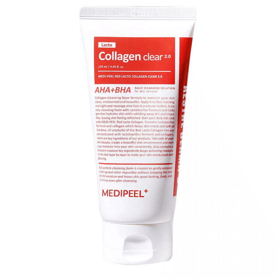 Schiuma detergente Lacto Collagen Clear 2.0, 120 ml, Medi-Peel