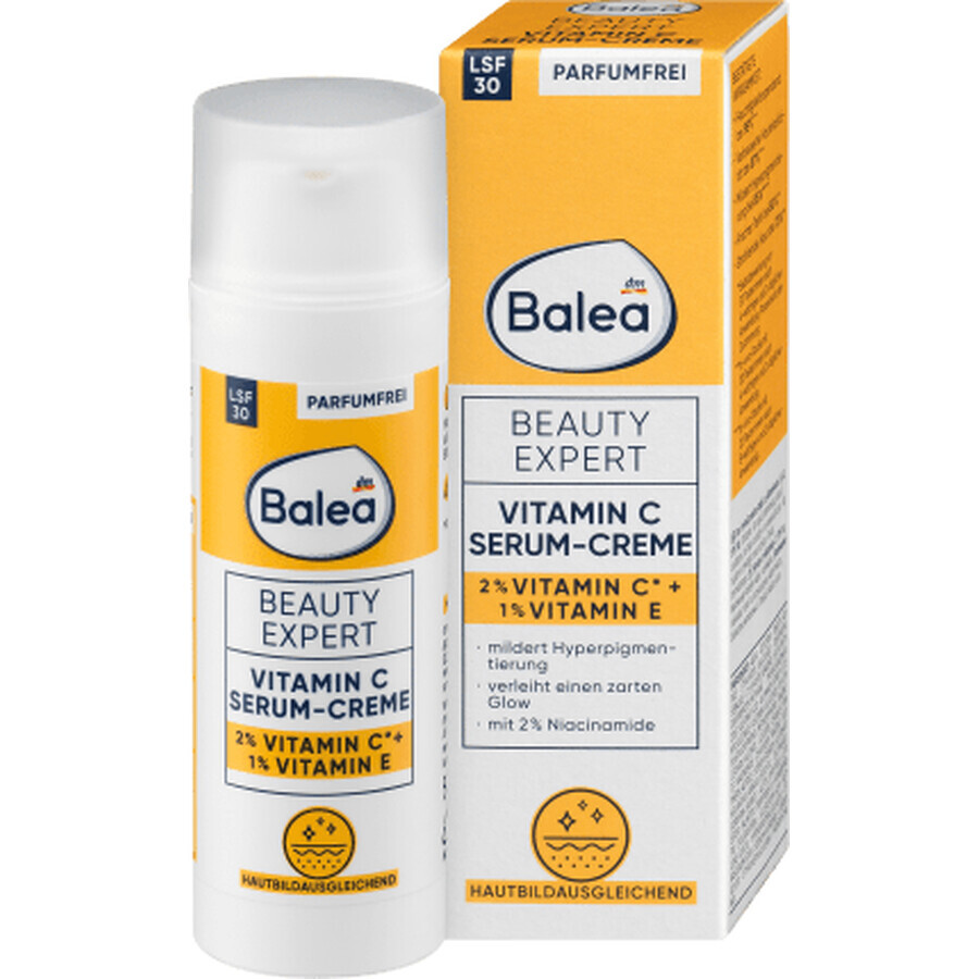Balea Gezichtsserum Crème met Vitamine C en SPF30, 50 ml