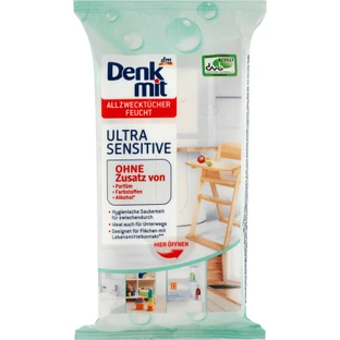 Denkmit Ultra Sensitive Feuchttücher, 50 Stk