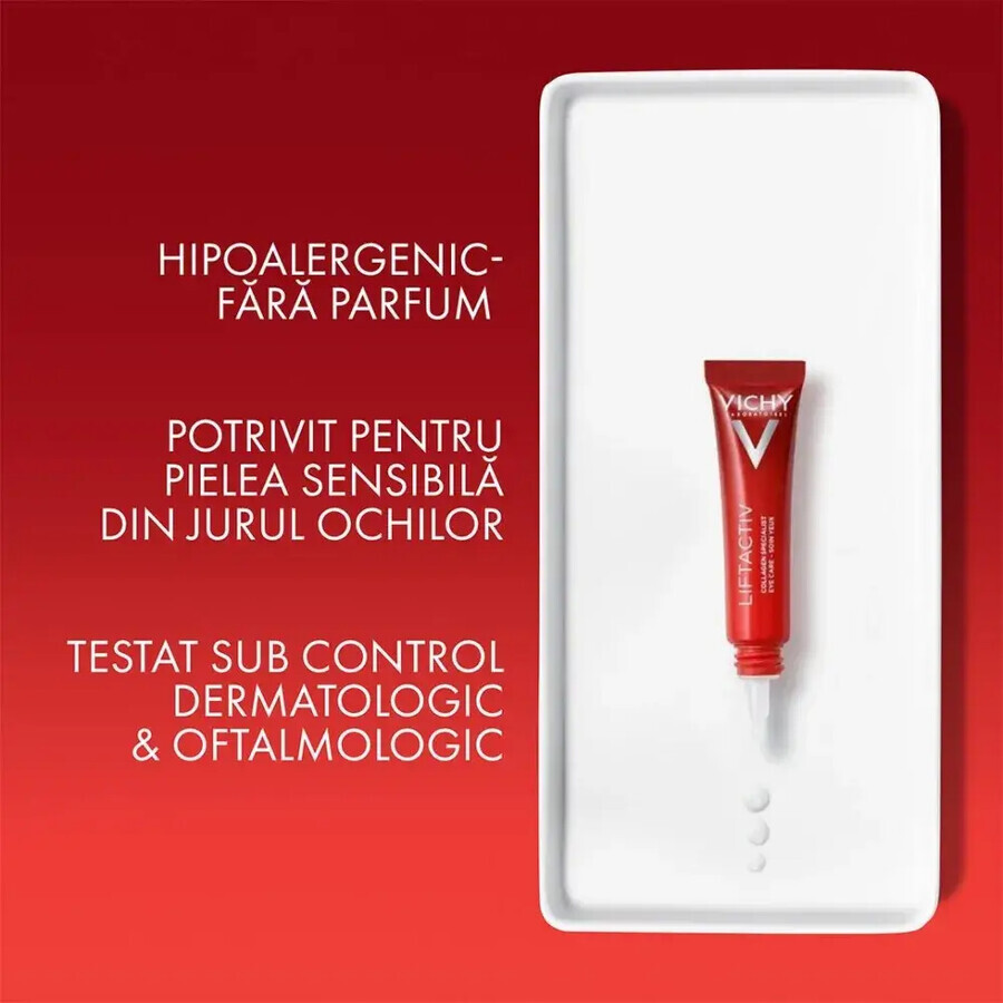 Crème de soin contour des yeux Liftactiv Collagen Specialist à effet anti-rides, 15 ml, Vichy