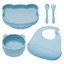 Panda Silicone Diversion Set, 6 meses+, Aqua Blue, Appekids