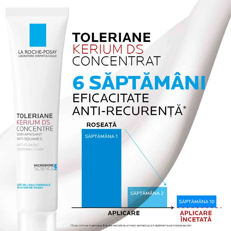 Crema anti-scuame hidratanta si calmanta Toleriane Kerium DS, 40ml, La Roche Posay
