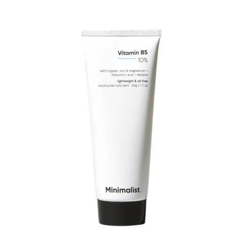 Feuchtigkeitsspendende Gesichtscreme mit 10% Vitamin B5, 50 g, Minimalist