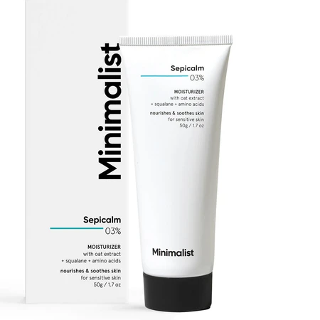 Sepicalm 0.3% moisturizing and soothing face cream, 50 g, Minimalist