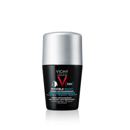 Invisible Resist 72H Roll-on Deodorant for Men, 50ml, Vichy