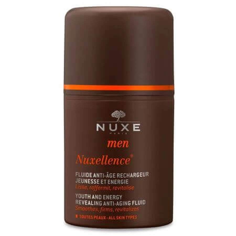Activerende anti-rimpel fluid voor alle huidtypes Nuxellence Men, 50 ml, Nuxe