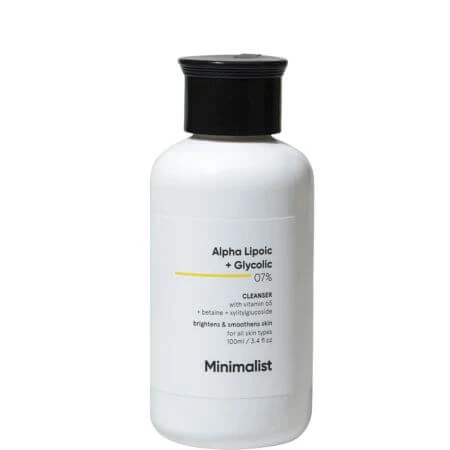 Gel limpiador con Alfa Lipoico + Glicólico 0,7%, 100 ml, Minimalista