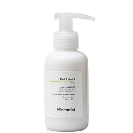 Gel-Crema Limpiadora Suave con 6% Extracto de Avena, 120 ml, Minimalista