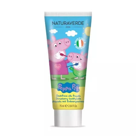 Peppa Pig tandpasta met aardbeiensmaak, Kids, 75 ml, Naturaverde