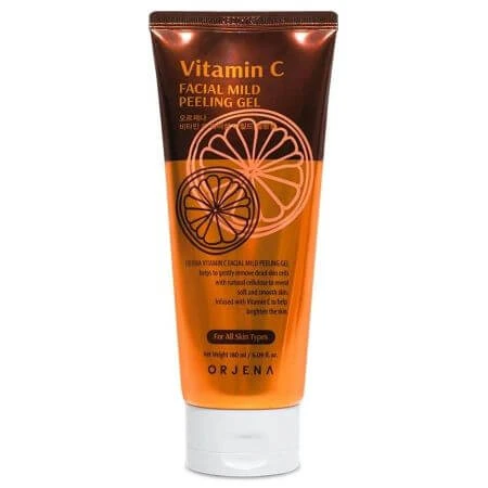 Peeling facial iluminador suave con vitamina C, 180 ml, Orjena
