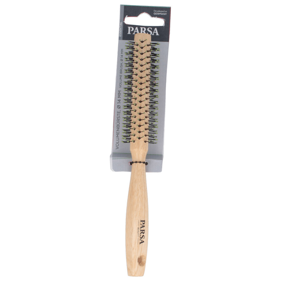 Beauty ronde houten haarborstel, 14 mm diameter, Parsa