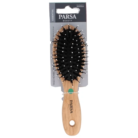 Small wooden hairbrush with rubber shaft, Parsa
