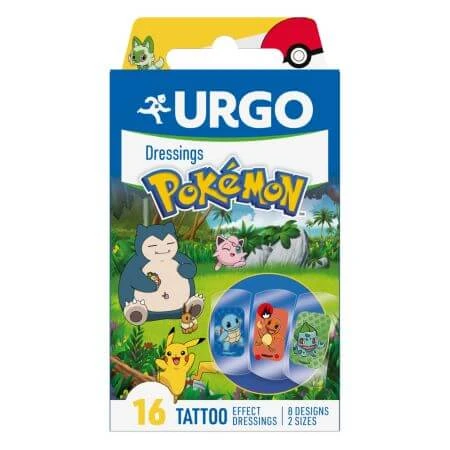 Pokemon Tattoo baby patches, 16 pieces, Urgo