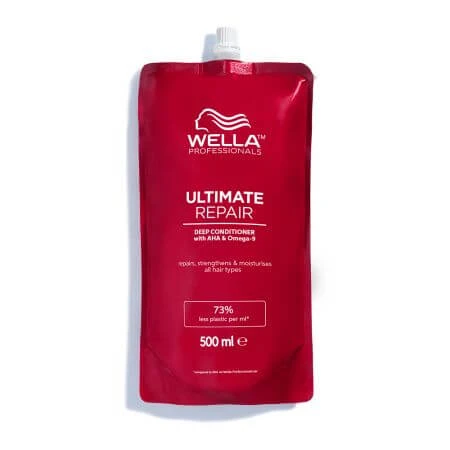 Acondicionador Ultimate Repair con AHA y Omega 9 para cabellos dañados, 500ml, Wella Professionals