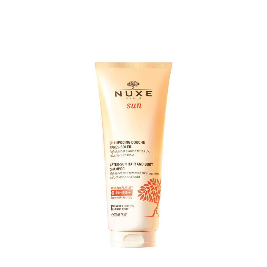 Shampoo for hair and body after exposure to the sun Sun, 200 ml, Nuxe