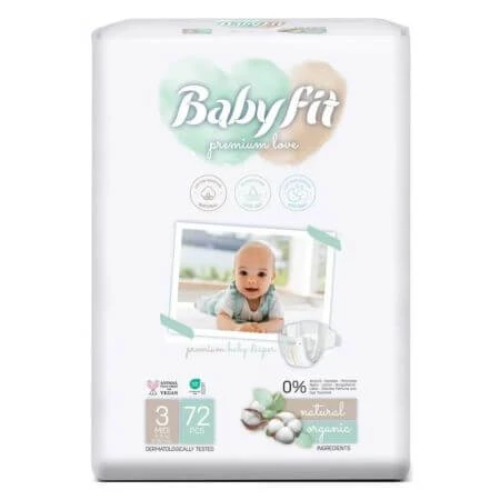 Bio Jumbo Midi Windel, Nr. 3, 4-9 Kg, 72 Stück, Babyfit