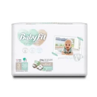 Pañales Bio Midi, nº 3, 4-9 kg, 36 unidades, Babyfit