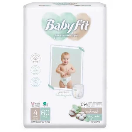 Jumbo Maxi Bio-Windeln, Nr. 4, 7-18 kg, 60 Stück, Babyfit