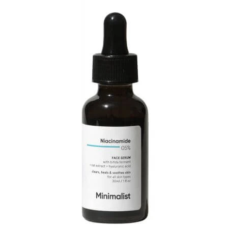 Suero con 5% de niacinamida para pieles secas y sensibles, 30 ml, Minimalista