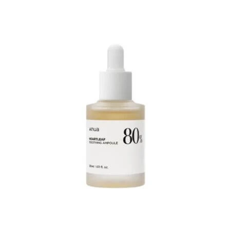 Ampolla Calmante Suero Facial Hoja de Corazón 80%, 30 ml, Anua