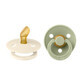 Set de 2 sucettes avec t&#233;tine anatomique Colour Latex, 0 mois, Sage-Ivory, Bavoirs