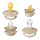 Set mit 4 verschiedenen Silikon- und Latex-Saugern Try-it Collection, 0 Monate+, 4 Stück, Vanille, Lätzchen