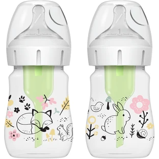 Juego de biberones de cuello ancho Options Plus, 150 ml, 2 piezas, Girl, Dr. Browns