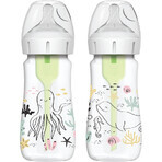 Wide Neck Bottle Set Options Plus, 270 ml, 2 pieces, Girl, Dr. Browns