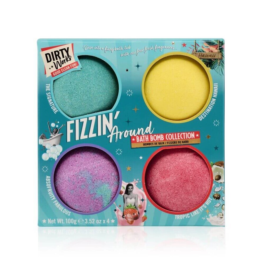 Set de bombas de baño Fizzing Around, 4 piezas, Dirty Works