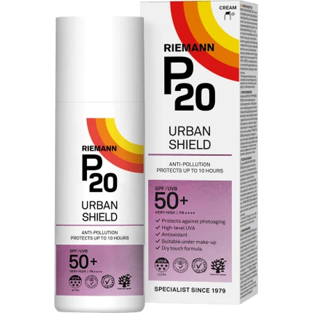 Crema facial de protección solar Urban Shield SPF 50+ P20, 50 ml, Riemann