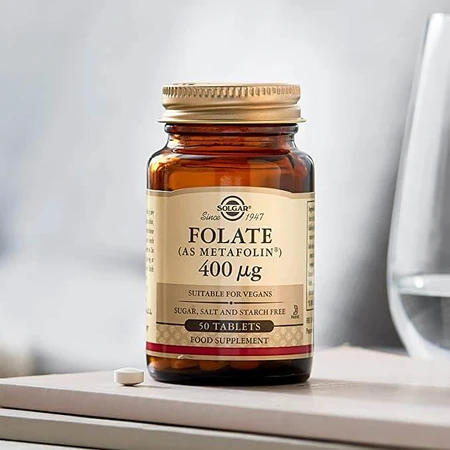 Folic Acid Folate 400 ug, 50 tablet, Solgar