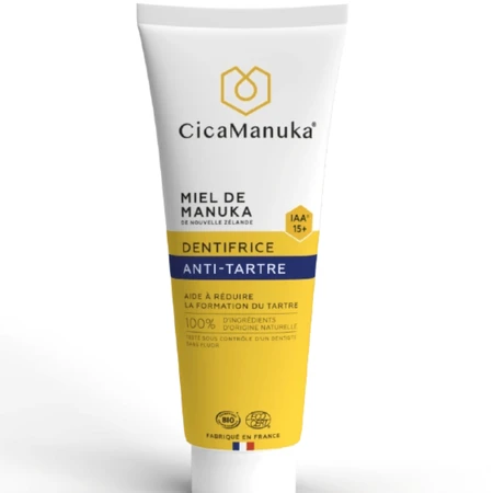 Zahnpasta gegen Zahnstein mit Manuka-Honig IAA15+, bio, 75 ml, CicaManuka