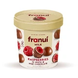 Frambuesas en chocolate blanco y con leche Franui Chocolate con leche, 150 g, Franui