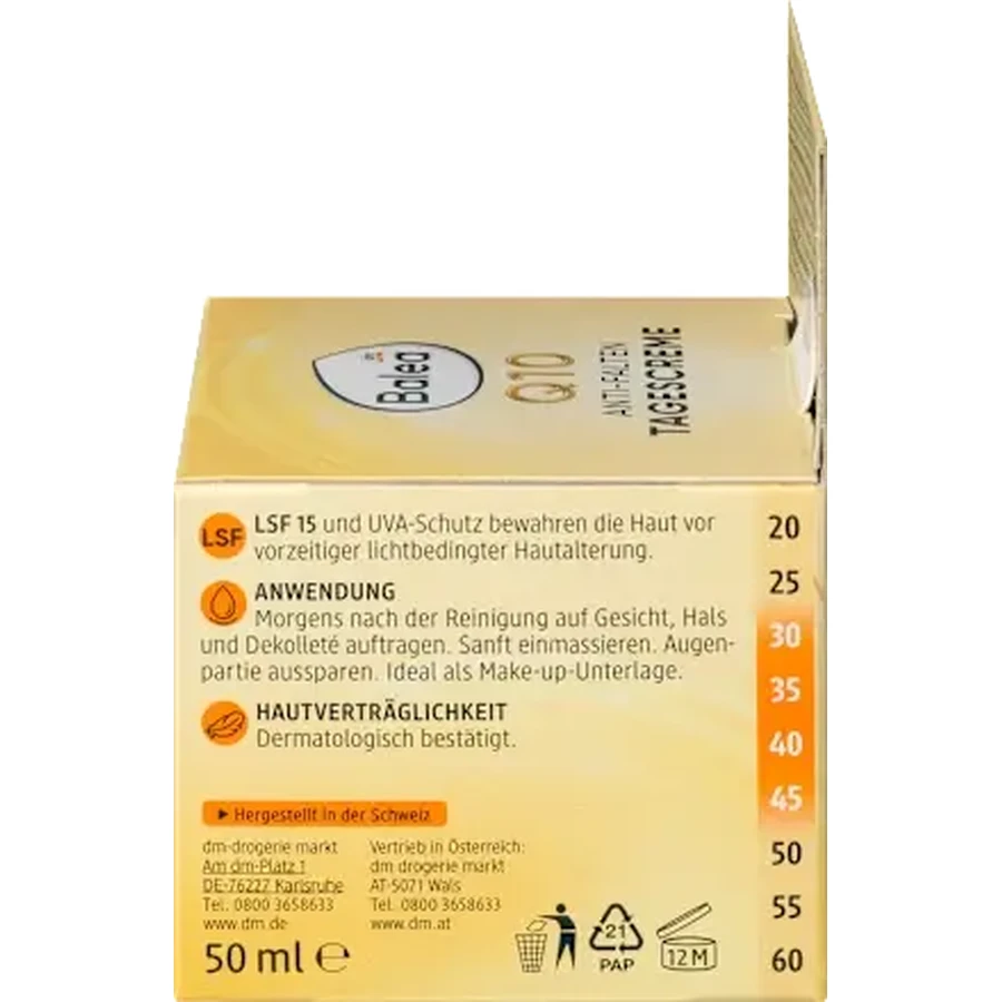 Balea Anti-Falten-Gesichtscreme Q10 SPF15, 50 ml
