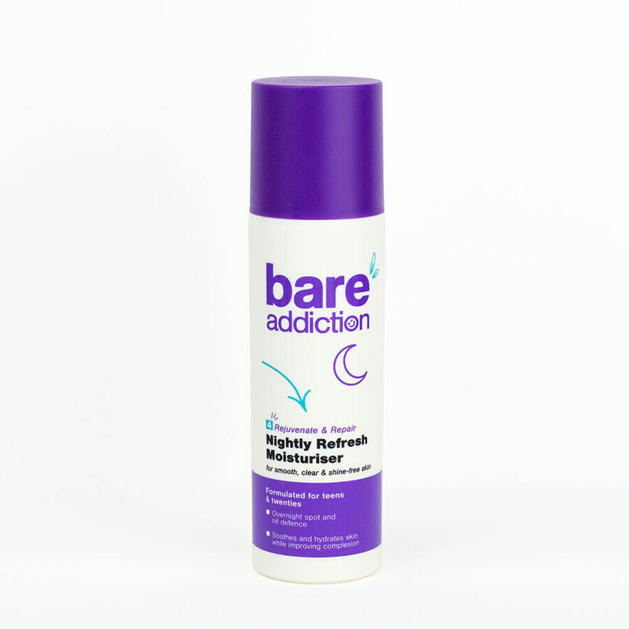 Crema de noche refrescante para jóvenes y adolescentes, Bare Addiction, 50 ml
