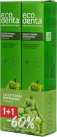 Package 1+1-60% Toothpaste for whitening with bergamot, lemon oils and Kalident, Ecodenta, 2x75ml