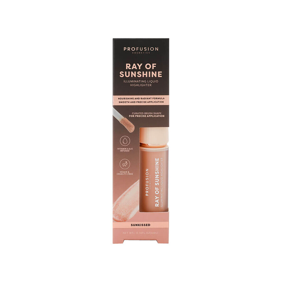Iluminador líquido Ray of Sunshine, Sunkissed, Profusion Cosmetics, 4 ml Iluminador líquido Ray of Sunshine, Sunkissed, Profusion Cosmetics, 4 ml