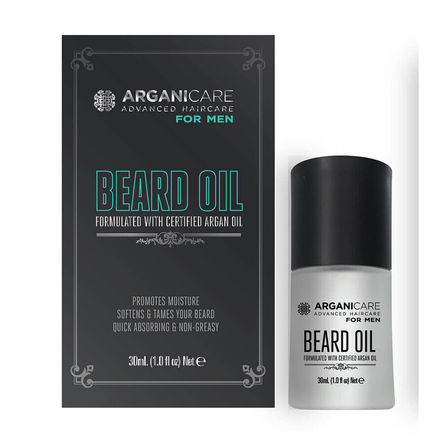Cumpără Ulei pentru barba cu ulei de argan certificat organic, Arganicare, 30 ml Ulei pentru barba cu ulei de argan certificat organic, Arganicare, 30 ml