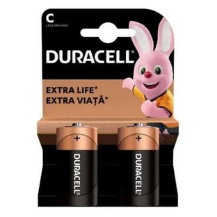 Alkaline batteries C Extra Life, 2 pieces, Duracell
