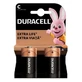 Alkaline batteries C Extra Life, 2 pieces, Duracell