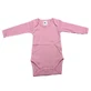 Rib romper lange mouw, 3-6 maanden, Roze, Baltic Baby