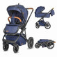 Poussette modulable 3 en 1 pour enfants Nessia, bleu marine, Coccolle