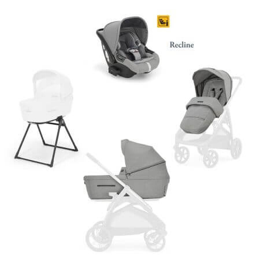 Landau Aptica Quattro 4 en 1 pour enfants, Satin Grey, Inglesina