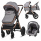 Melora 3 in 1 transformable pushchair, Moonlit Grey, Coccolle